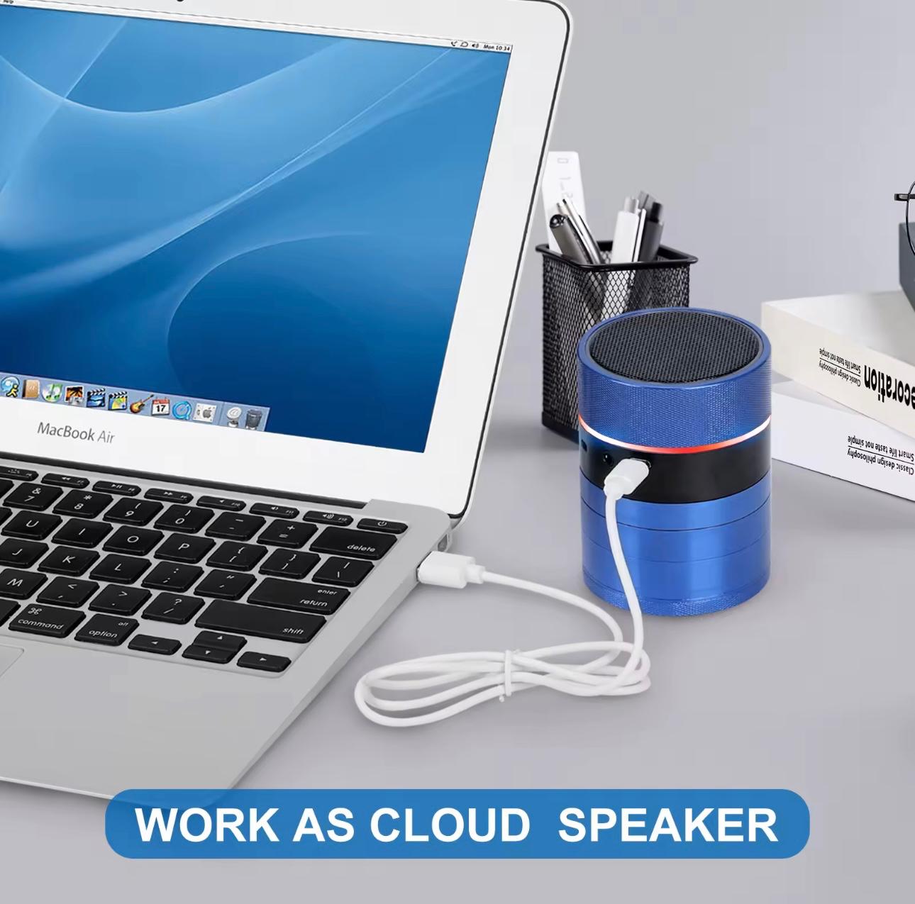 LED Bluetooth Speaker Grinder - Grind. Shine. Listen.