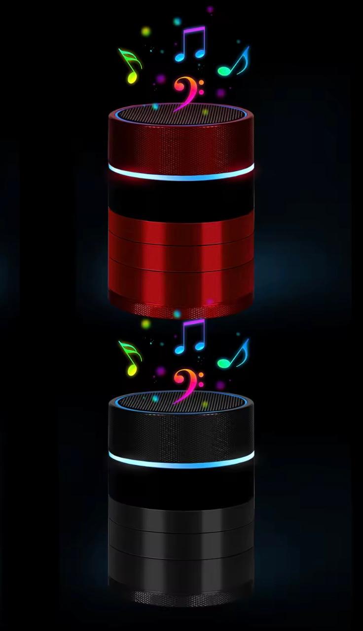 LED Bluetooth Speaker Grinder - Grind. Shine. Listen.