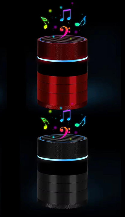 LED Bluetooth Speaker Grinder - Grind. Shine. Listen.